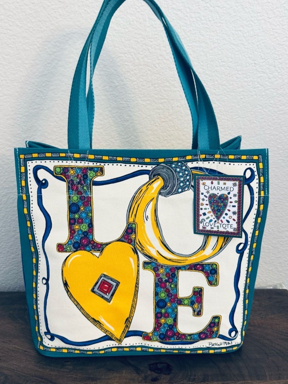 Brighton Charmed Love Canvas Tote Bag